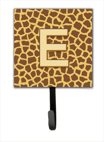 CJ1025-ESH4 Letter E Initial Monogram - Giraffe Leash Holder Or Key Hook