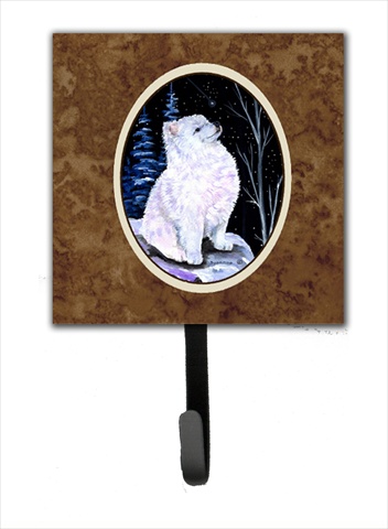 Starry Night American Eskimo Leash Holder Or Key Hook