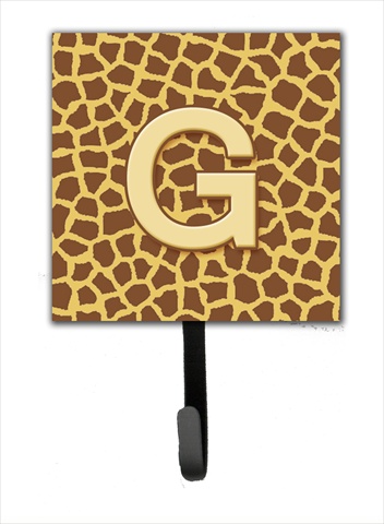 Letter G Initial Monogram - Giraffe Leash Holder Or Key Hook