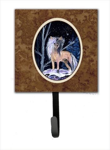 Starry Night Chinese Crested Leash Holder Or Key Hook