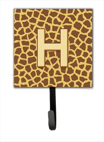 CJ1025-HSH4 Letter H Initial Monogram - Giraffe Leash Holder Or Key Hook