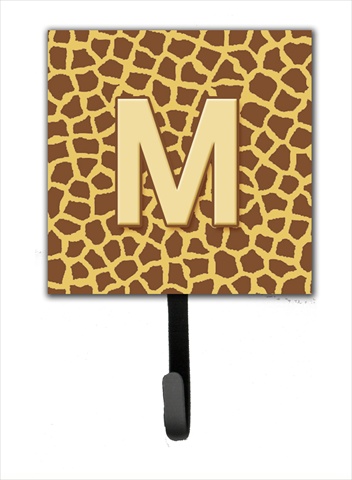 CJ1025-MSH4 Letter M Initial Monogram - Giraffe Leash Holder Or Key Hook