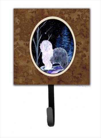 Starry Night Old English Sheepdog Leash Holder Or Key Hook