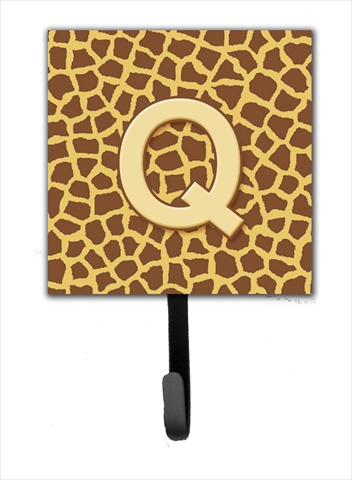 CJ1025-QSH4 Letter Q Initial Monogram - Giraffe Leash Holder Or Key Hook