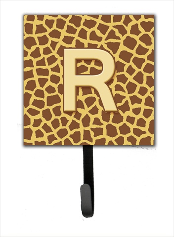 CJ1025-RSH4 Letter R Initial Monogram - Giraffe Leash Holder Or Key Hook