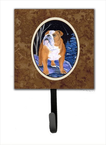 Starry Night English Bulldog Leash Holder Or Key Hook
