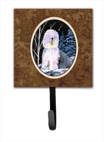 Starry Night Old English Sheepdog Leash Holder Or Key Hook
