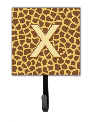 CJ1025-XSH4 Letter X Initial Monogram - Giraffe Leash Holder Or Key Hook