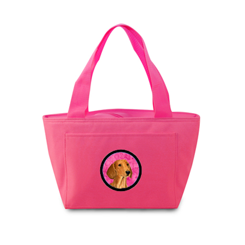 Picture of Carolines Treasures SS4763-PK-8808 Pink Dachshund Zippered Insulated School Washable And Stylish Lunch Bag Cooler