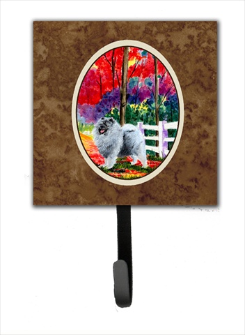 Keeshond Leash Holder Or Key Hook