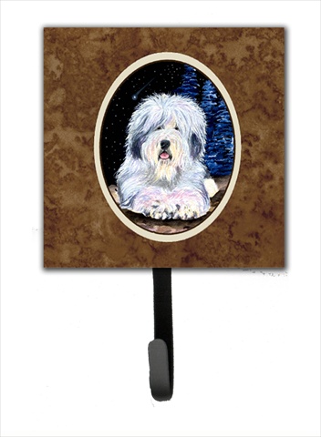Starry Night Old English Sheepdog Leash Holder Or Key Hook