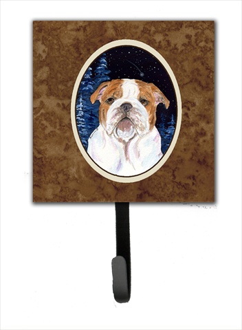 Starry Night English Bulldog Leash Holder Or Key Hook