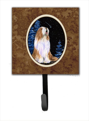 Starry Night Bearded Collie Leash Holder Or Key Hook