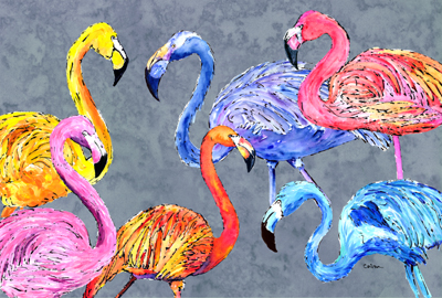 Flamingo Six Senses Fabric Placemat