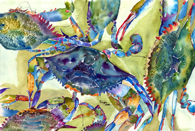 Crab All Over Fabric Placemat