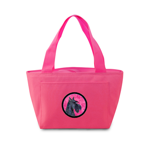 Picture of Carolines Treasures SS4805-PK-8808 Pink Scottish Terrier Zippered Insulated School Washable And Stylish Lunch Bag Cooler