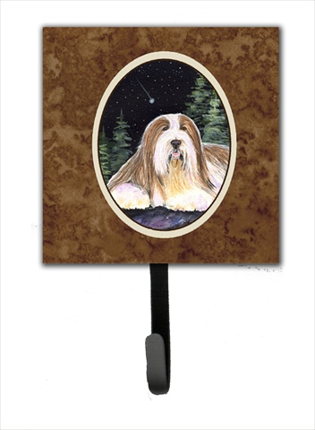 Starry Night Bearded Collie Leash Holder Or Key Hook