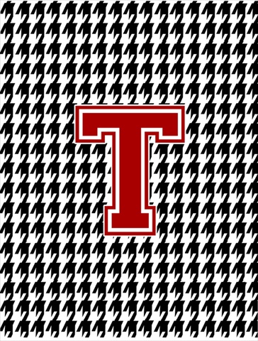 Houndstooth Black Initial T Monogram Flag- Garden Size