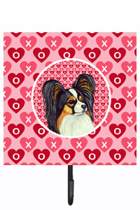 Papillon Valentines Love And Hearts Leash Or Key Holder