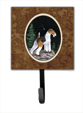 Starry Night Fox Terrier Leash Holder Or Key Hook