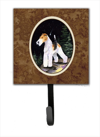 Starry Night Fox Terrier Leash Holder Or Key Hook