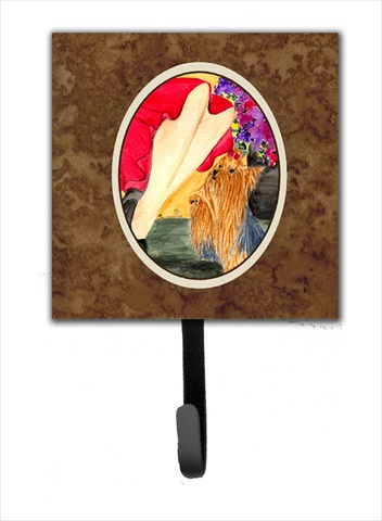 Lady With Her Yorkie Leash Holder Or Key Hook