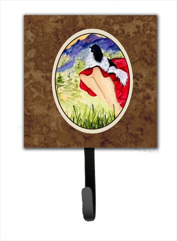 4.25 x 6 in. Lady with Her Japanese Chin Leash Or Key Hook