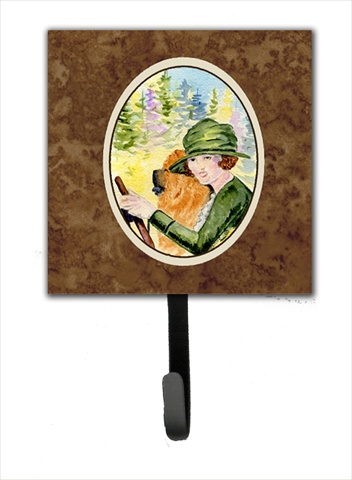 4.25 x 6 in. Lady Driving with Her Chow Chow Leash Or Key Hook
