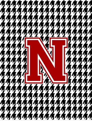 11 x 15 in. Houndstooth Black N Monogram Initial Garden Size Flag