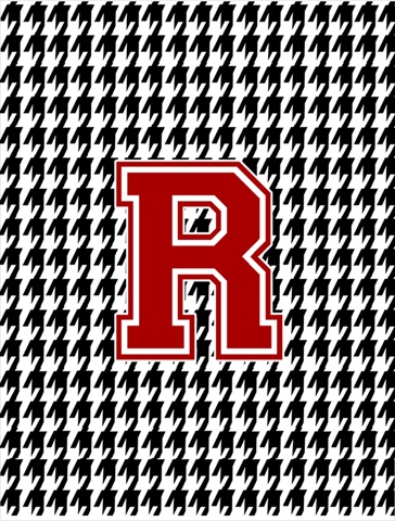 11 x 15 in. Houndstooth Black R Monogram Initial Garden Size Flag