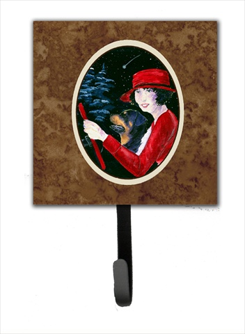 Lady Driving with Her Rottweiler Leash Or Key Hook