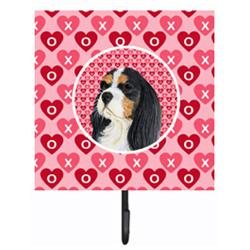 4.25 x 7 in. Cavalier Spaniel Valentines Love and Hearts Leash Or Key Holder
