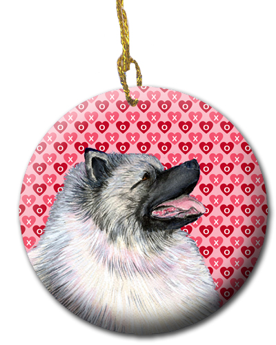 Picture of Carolines Treasures SS4488CO1 2.81 x 2.81 in. Keeshond Ceramic Ornament