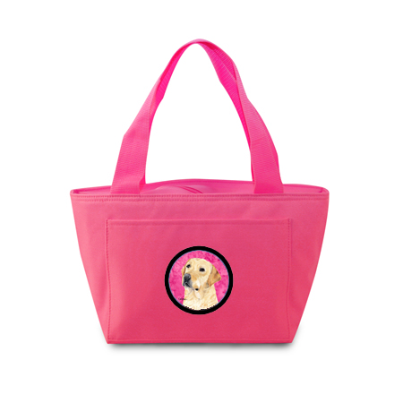 Picture of Carolines Treasures SC9133PK-8808 15 x 7 in. Labrador Zippered Insulated School Washable and Stylish Lunch Bag Cooler- Pink