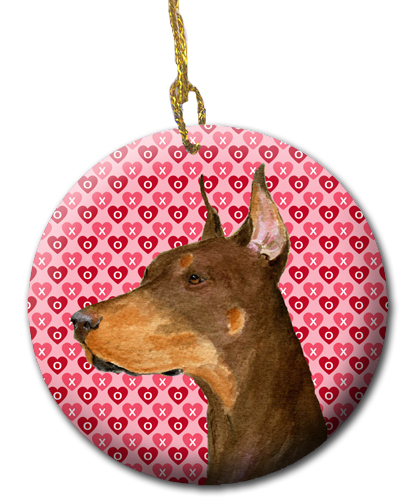 Picture of Carolines Treasures SS4468CO1 2.81 x 2.81 in. Doberman Ceramic Ornament