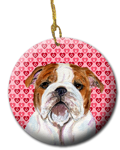 Picture of Carolines Treasures SS4484CO1 2.81 x 2.81 in. Bulldog English Ceramic Ornament
