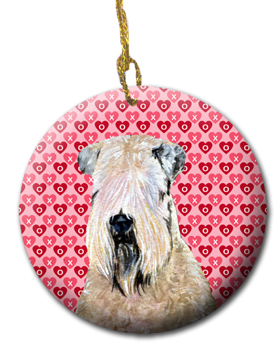 Picture of Carolines Treasures SS4493CO1 2.81 x 2.81 in. Wheaten Terrier Soft Coated Ceramic Ornament