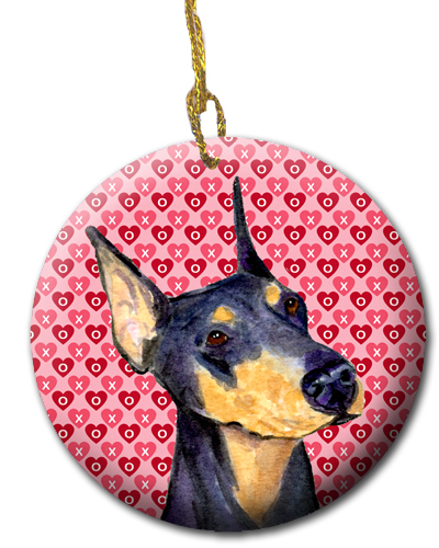 Picture of Carolines Treasures SS4495CO1 2.81 x 2.81 in. Doberman Ceramic Ornament