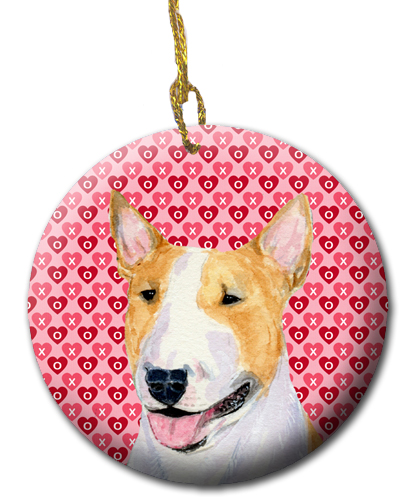 Picture of Carolines Treasures SS4496CO1 2.81 x 2.81 in. Bull Terrier Ceramic Ornament