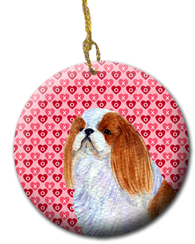 2.81 x 2.81 in. English Toy Spaniel Ceramic Ornament