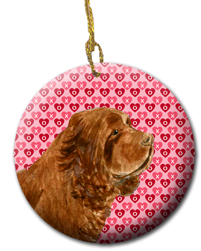 2.81 x 2.81 in. Sussex Spaniel Ceramic Ornament
