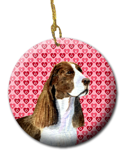 2.81 x 2.81 in. Springer Spaniel Ceramic Ornament