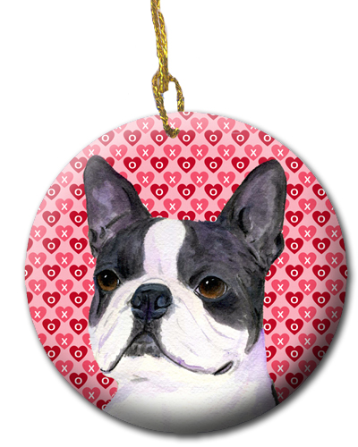 2.81 x 2.81 in. Boston Terrier Ceramic Ornament