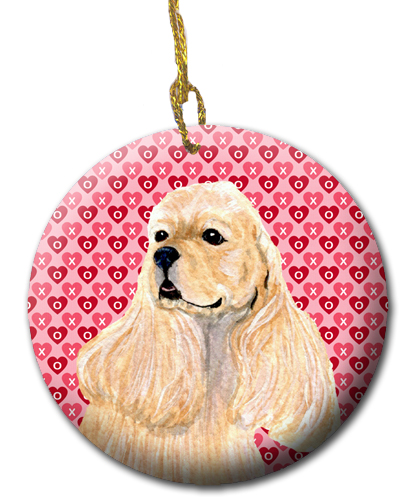 2.81 x 2.81 in. Cocker Spaniel Ceramic Ornament