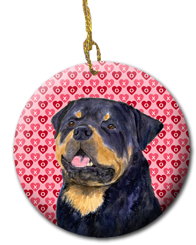 2.81 x 2.81 in. Rottweiler Ceramic Ornament