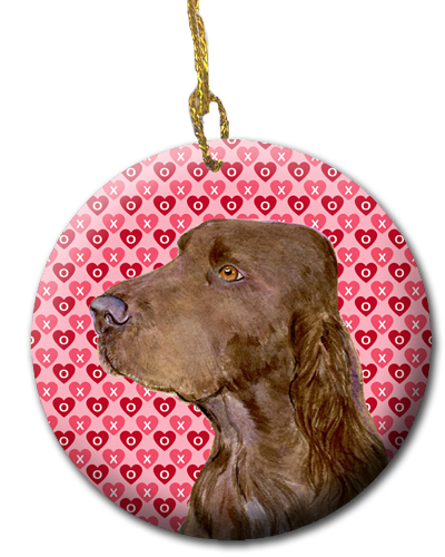 2.81 x 2.81 in. Field Spaniel Ceramic Ornament