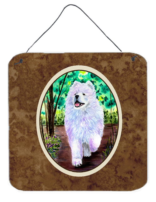 SS8458DS66 6 x 6 in. Samoyed Aluminium Metal Wall Or Door Hanging Print