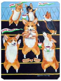 8 x 9.5 in. Go Team Corgi Mouse Pad