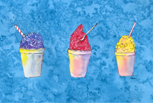 11 x 18 in. Snowballs Fabric Placemat
