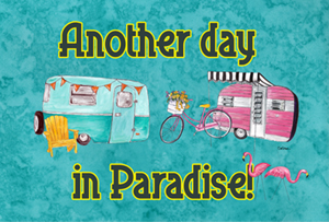 8758PLMT 11 x 18 in. Another Day in Paradise Fabric Placemat